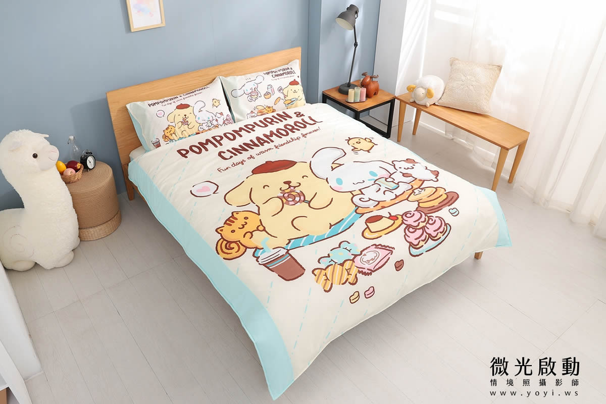 寢具商品攝影｜童趣插畫圖騰雙人床包情境攝影｜床的嫁紗 21