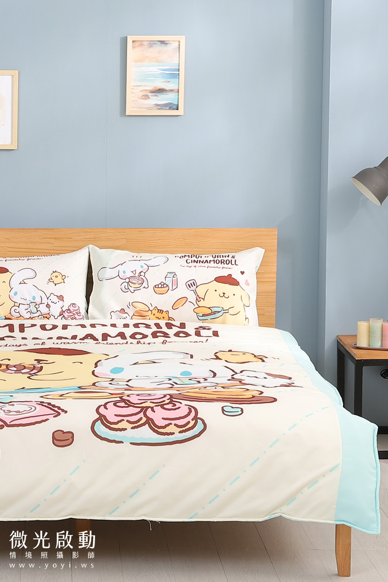寢具商品攝影｜童趣插畫圖騰雙人床包情境攝影｜床的嫁紗 37