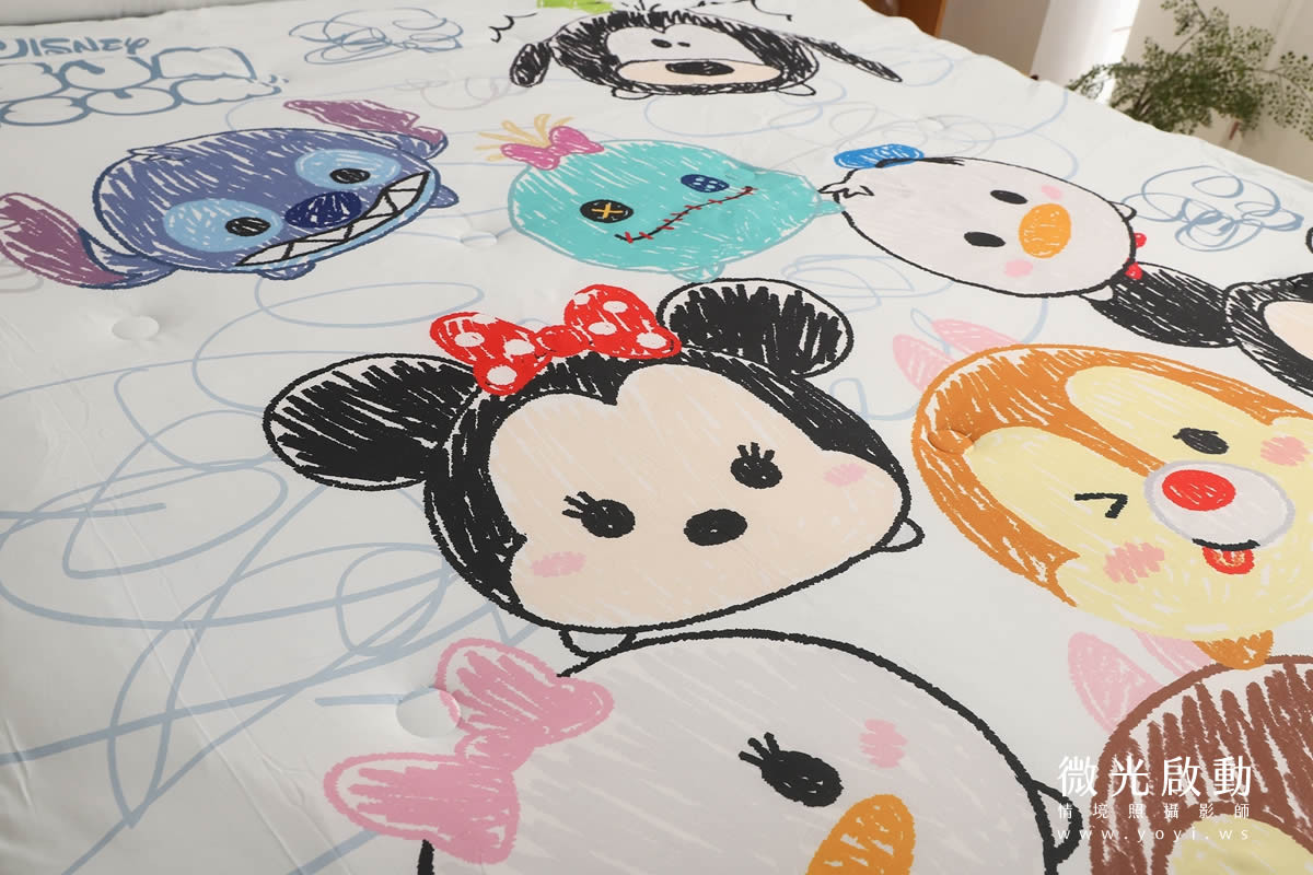 卡通聯名寢具攝影｜迪士尼奇奇蒂蒂雙人床包情境攝影｜銘詳 7