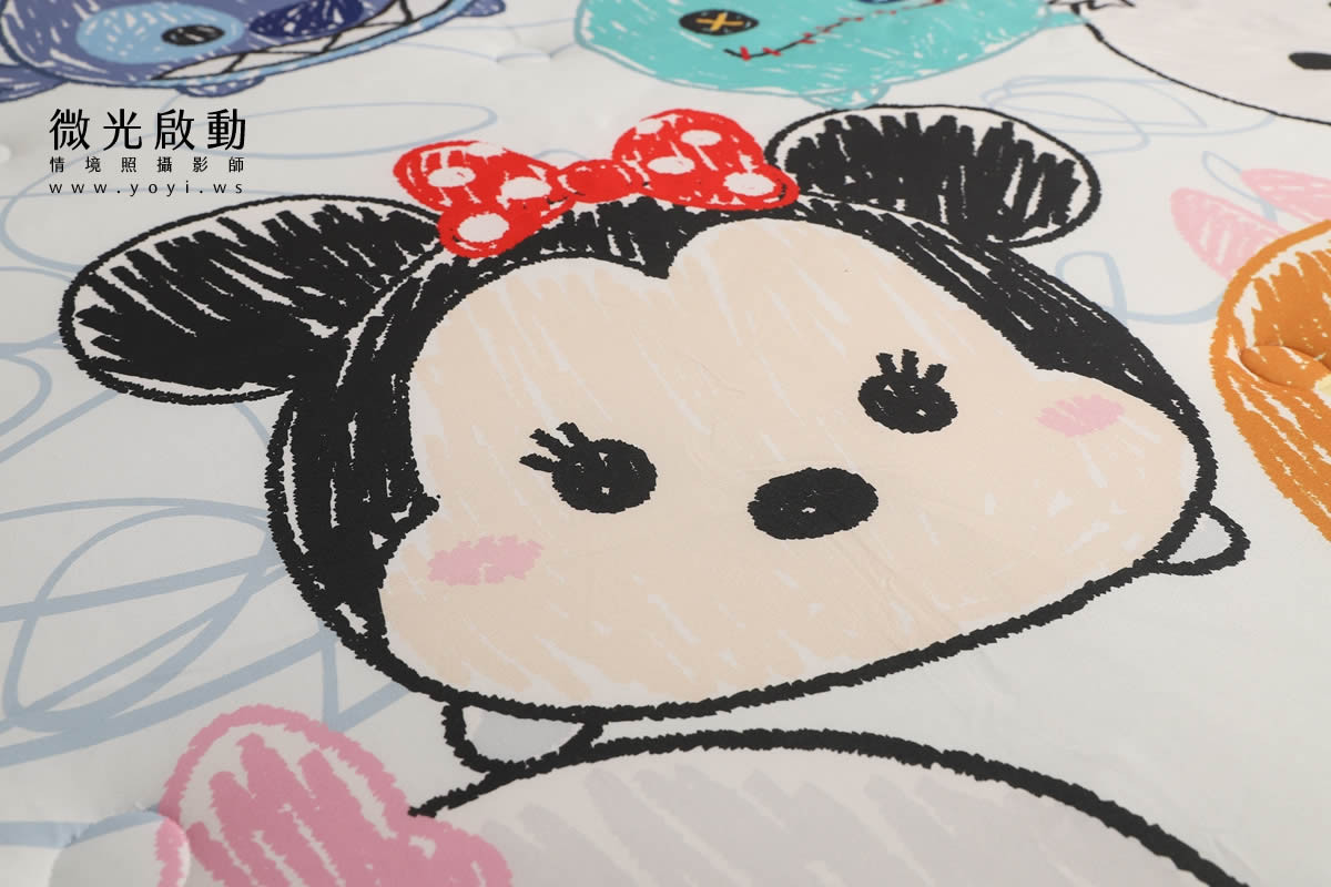 卡通聯名寢具攝影｜迪士尼奇奇蒂蒂雙人床包情境攝影｜銘詳 9