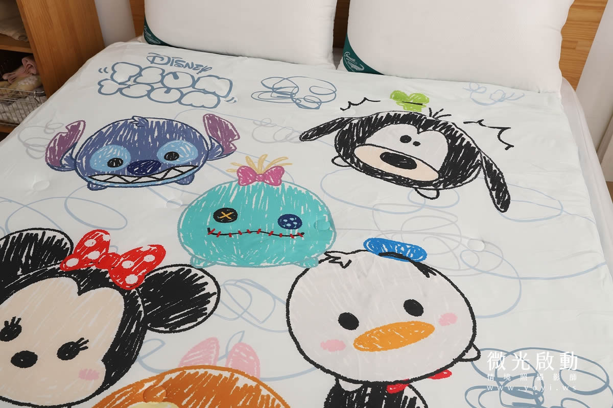 卡通聯名寢具攝影｜迪士尼奇奇蒂蒂雙人床包情境攝影｜銘詳 13