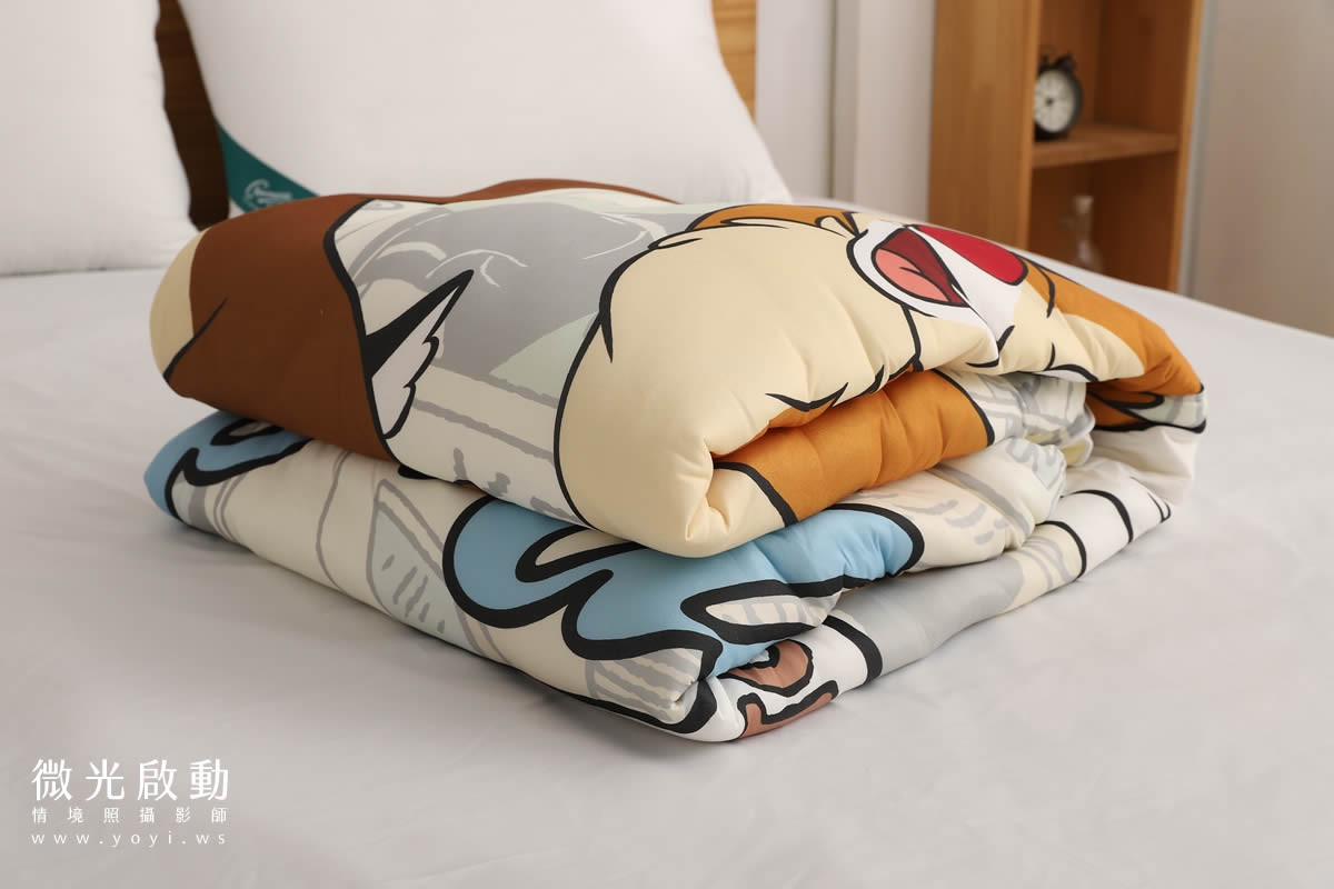 卡通聯名寢具攝影｜迪士尼奇奇蒂蒂雙人床包情境攝影｜銘詳 23
