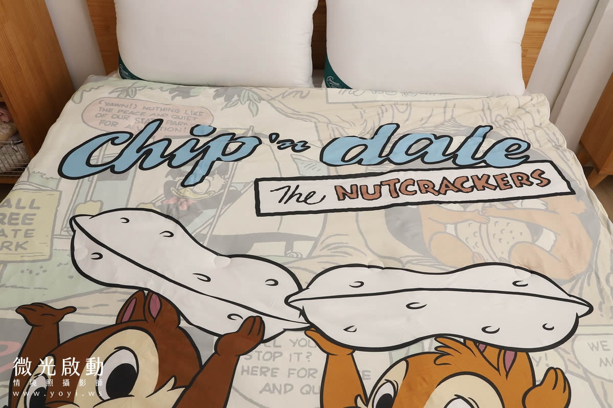 卡通聯名寢具攝影｜迪士尼奇奇蒂蒂雙人床包情境攝影｜銘詳 35