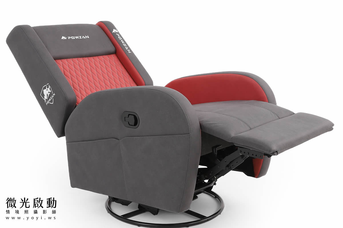 電競椅攝影｜紅白黑配色機能電競按摩椅去背攝影｜捷旺 1
