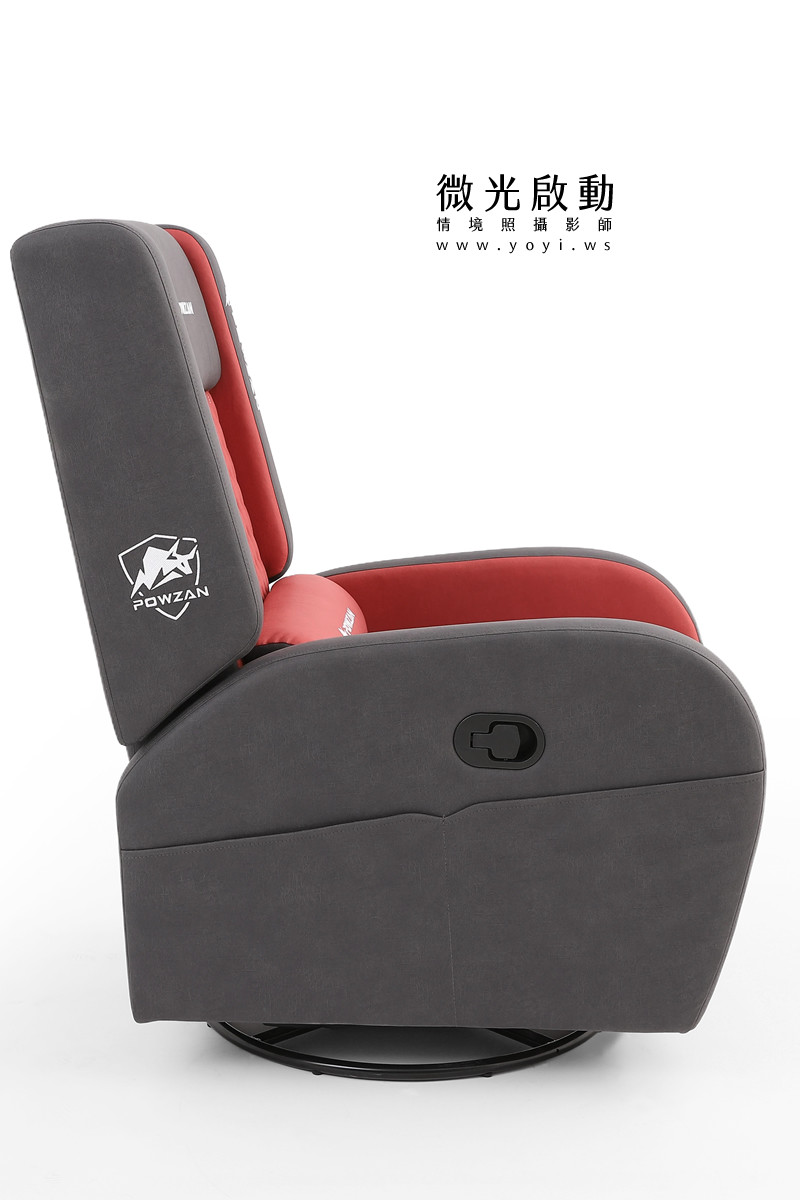 電競椅攝影｜紅白黑配色機能電競按摩椅去背攝影｜捷旺 21