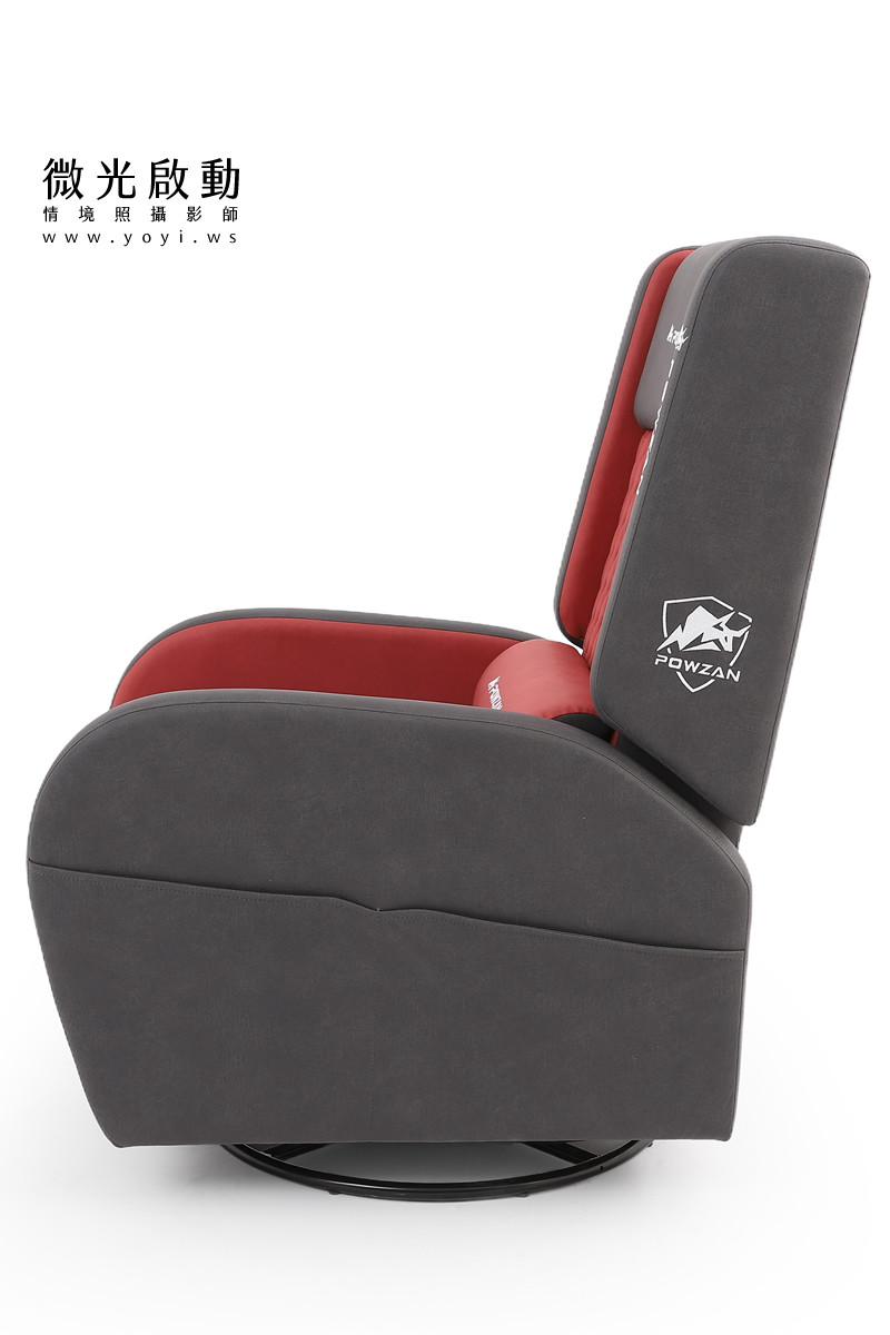 電競椅攝影｜紅白黑配色機能電競按摩椅去背攝影｜捷旺 35