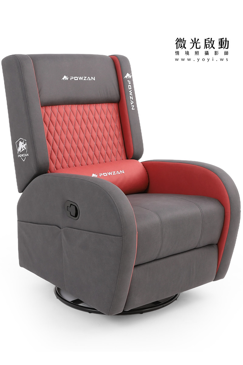 電競椅攝影｜紅白黑配色機能電競按摩椅去背攝影｜捷旺 59