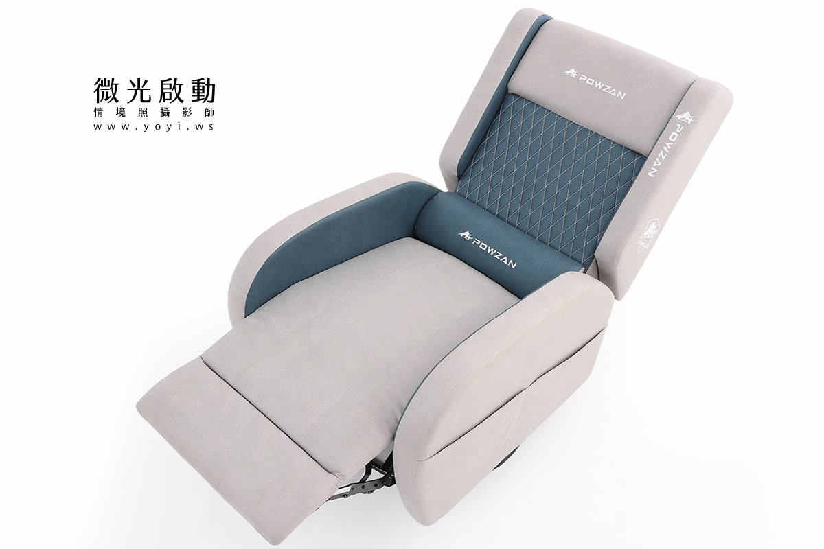 電競椅攝影｜紅白黑配色機能電競按摩椅去背攝影｜捷旺 63