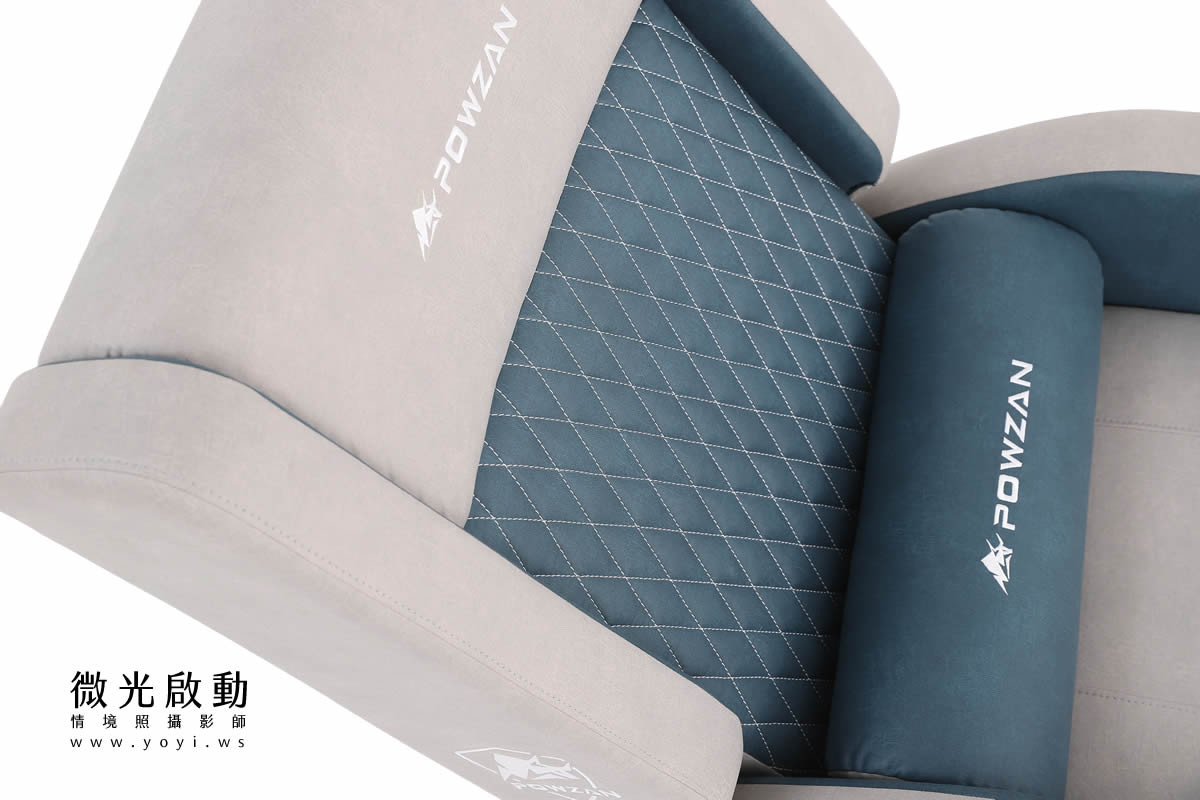 電競椅攝影｜紅白黑配色機能電競按摩椅去背攝影｜捷旺 75