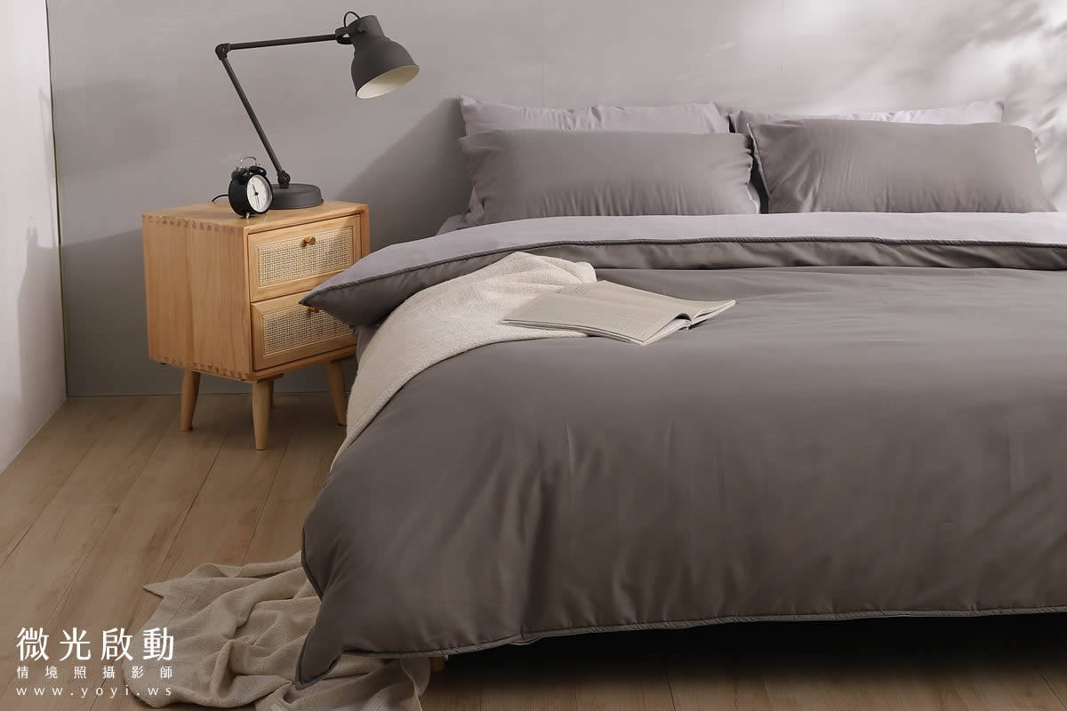 寢具商品攝影｜質感灰調雙人床包居家情境攝影｜愛利斯 17