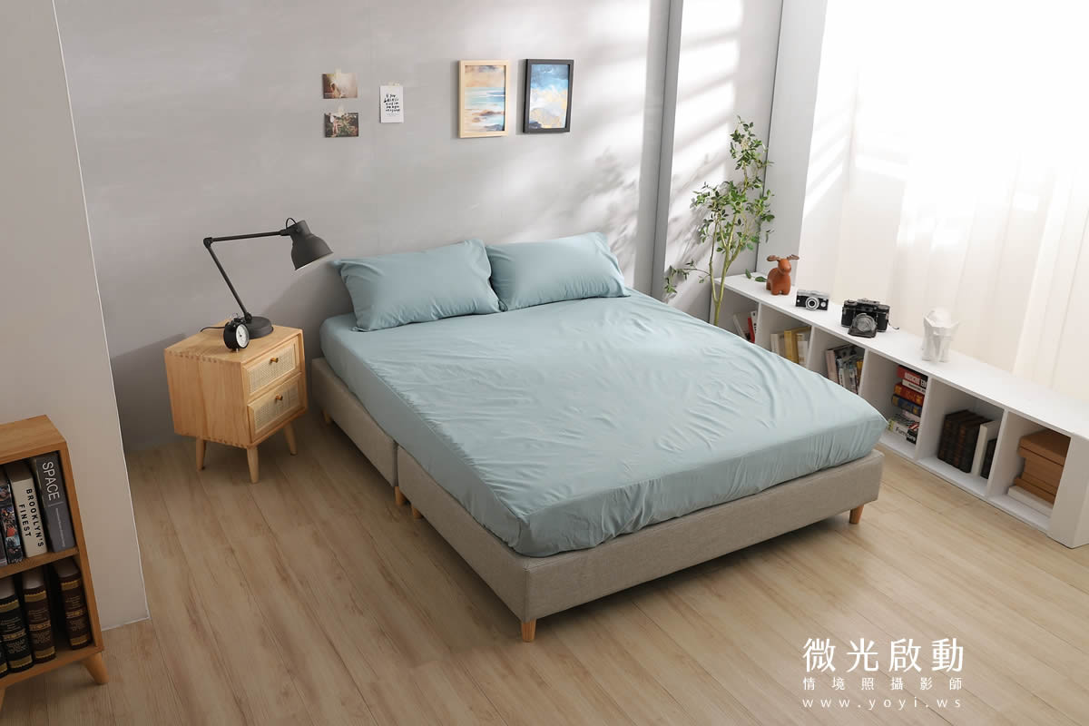 寢具商品攝影｜質感灰調雙人床包居家情境攝影｜愛利斯 25