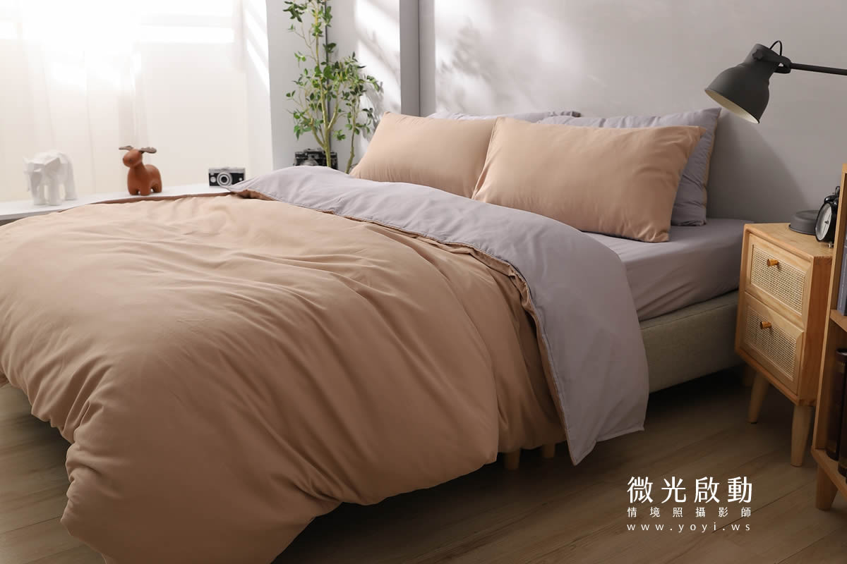 寢具商品攝影｜質感灰調雙人床包居家情境攝影｜愛利斯 35