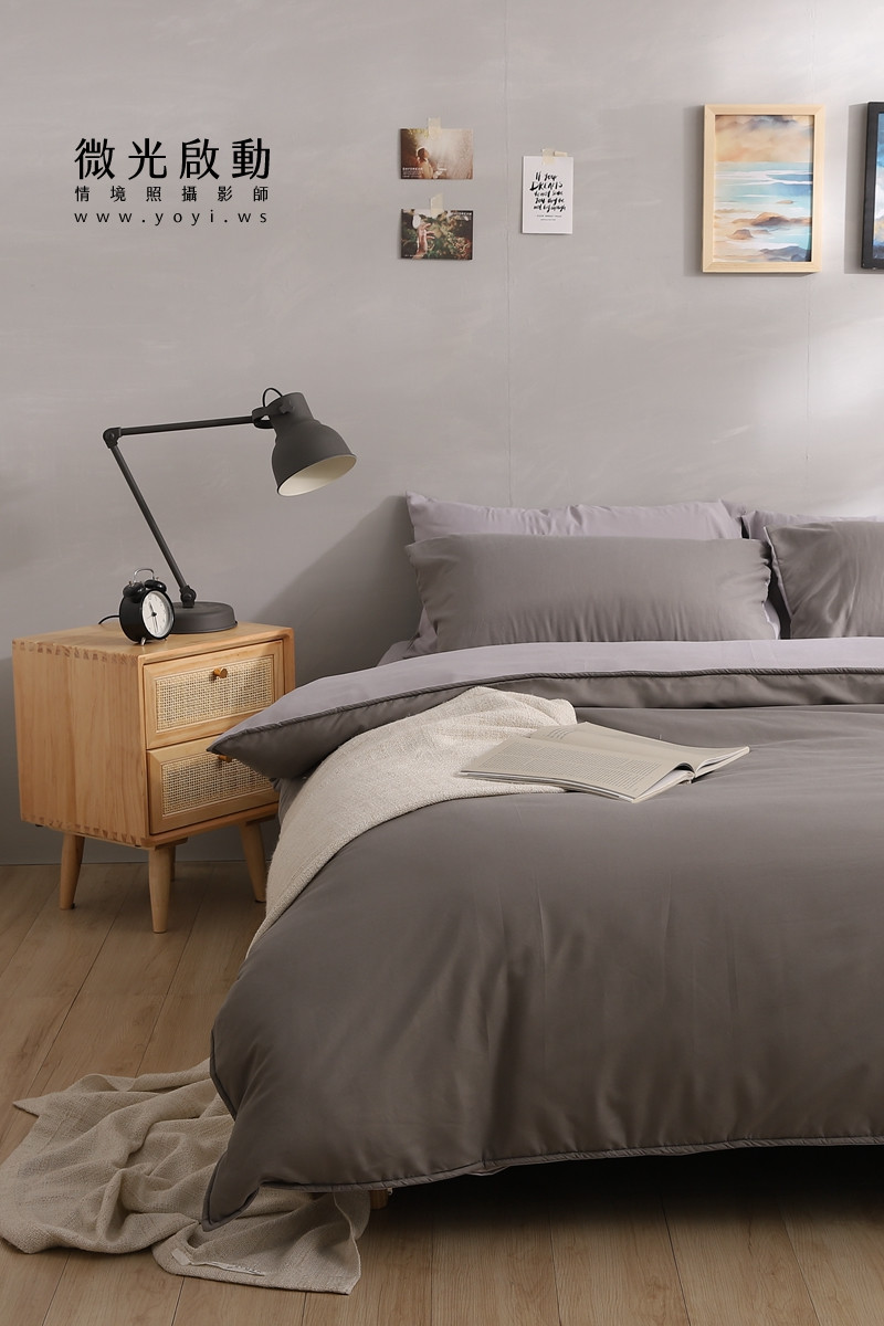 寢具商品攝影｜質感灰調雙人床包居家情境攝影｜愛利斯 37