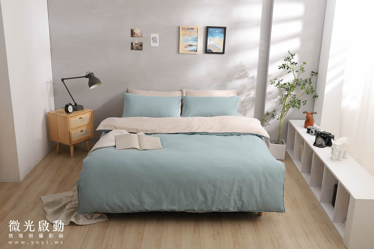 寢具商品攝影｜質感灰調雙人床包居家情境攝影｜愛利斯 61