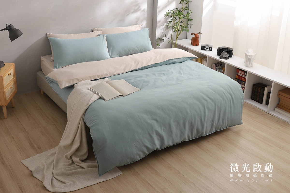 寢具商品攝影｜質感灰調雙人床包居家情境攝影｜愛利斯 65