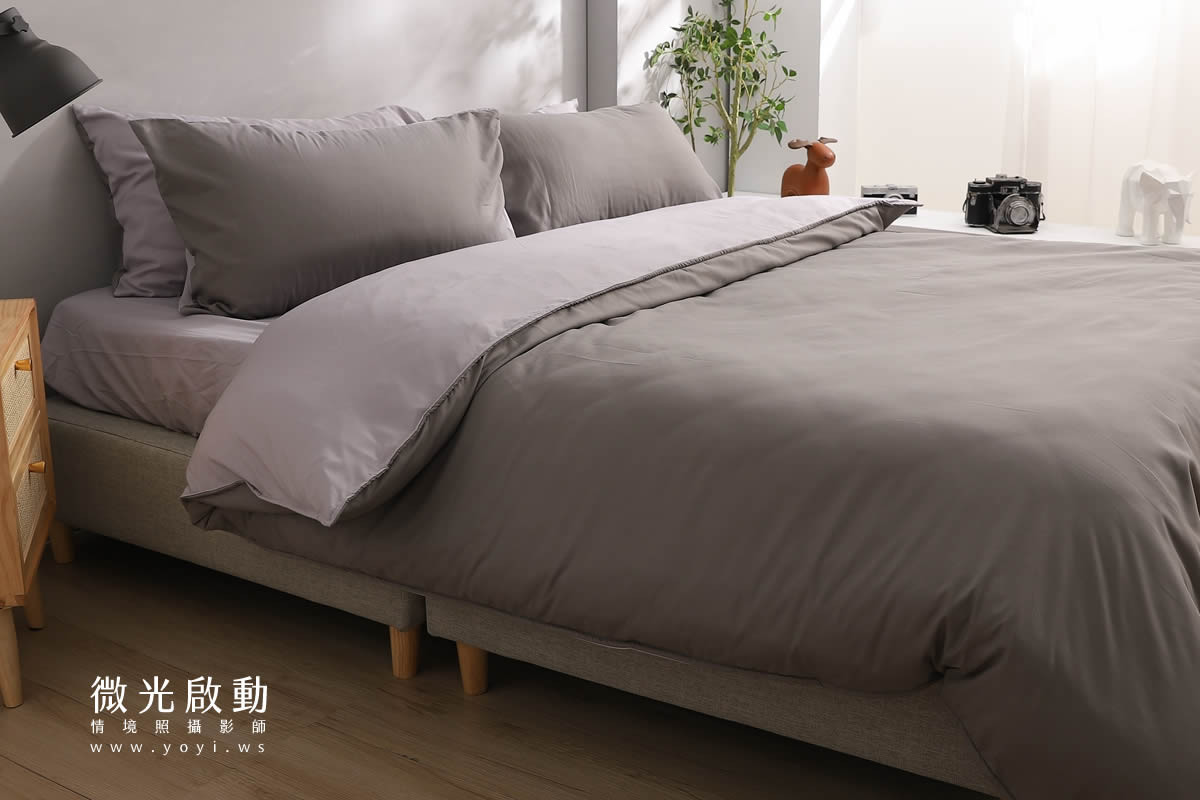 寢具商品攝影｜質感灰調雙人床包居家情境攝影｜愛利斯 81