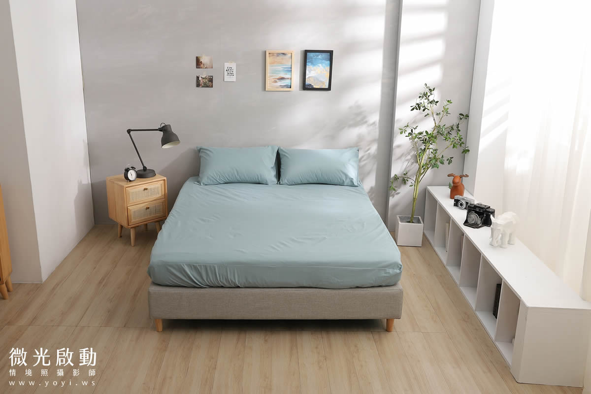 寢具商品攝影｜質感灰調雙人床包居家情境攝影｜愛利斯 83