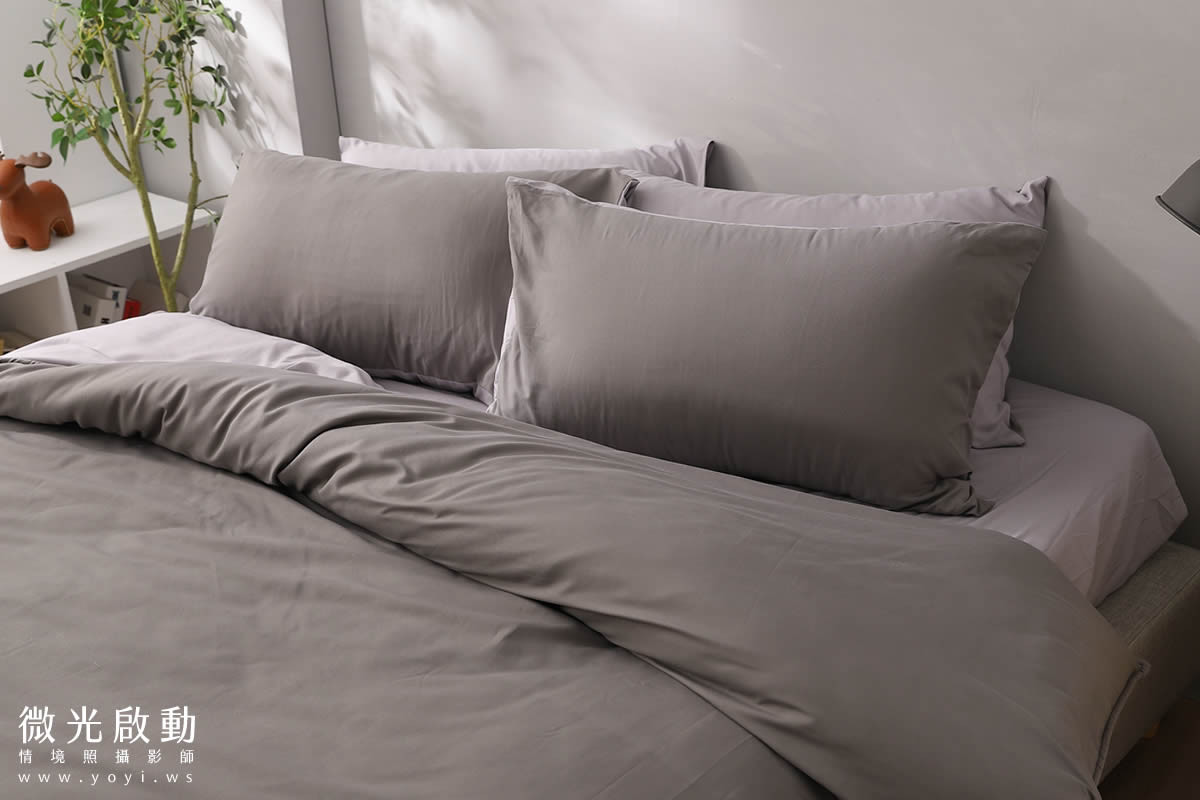 寢具商品攝影｜質感灰調雙人床包居家情境攝影｜愛利斯 93