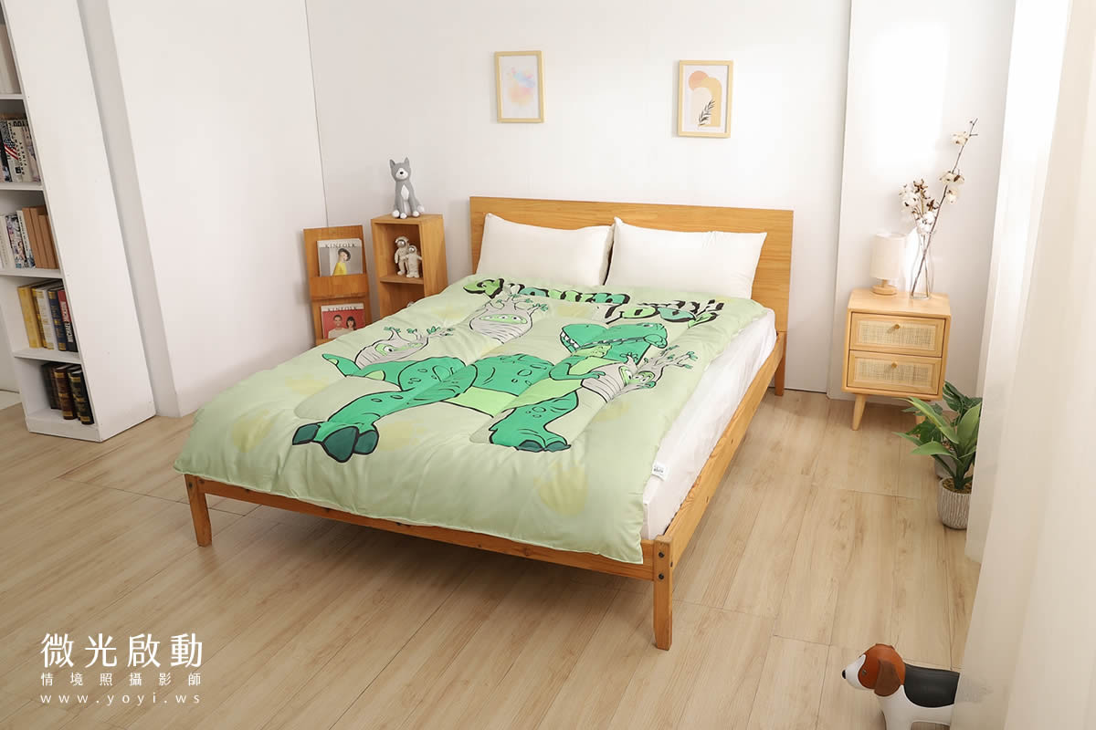卡通聯名寢具攝影｜角落生物圖騰暖暖被情境攝影｜床的嫁紗 13