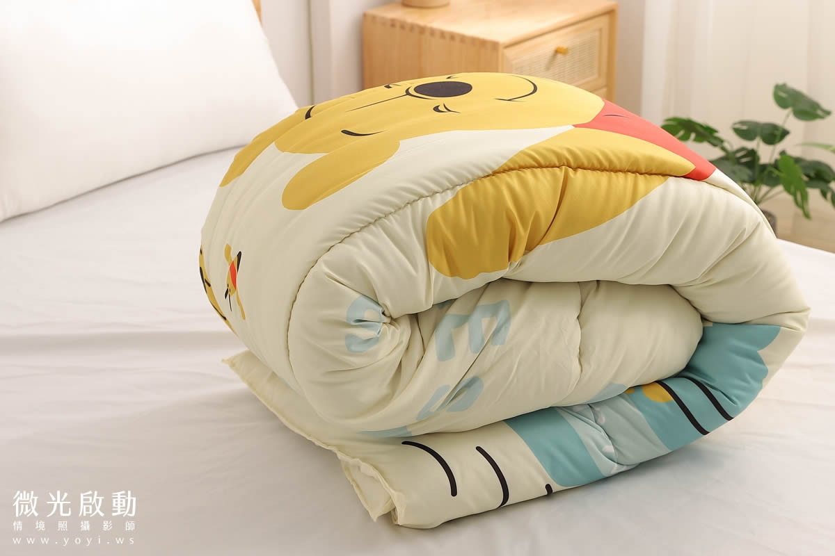 卡通聯名寢具攝影｜角落生物圖騰暖暖被情境攝影｜床的嫁紗 19