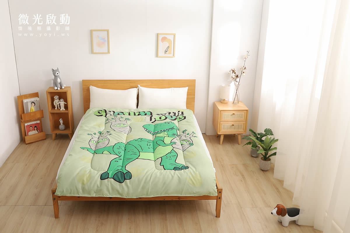 卡通聯名寢具攝影｜角落生物圖騰暖暖被情境攝影｜床的嫁紗 27