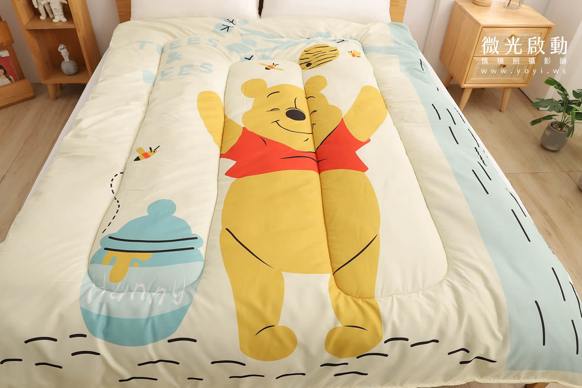 卡通聯名寢具攝影｜角落生物圖騰暖暖被情境攝影｜床的嫁紗 43