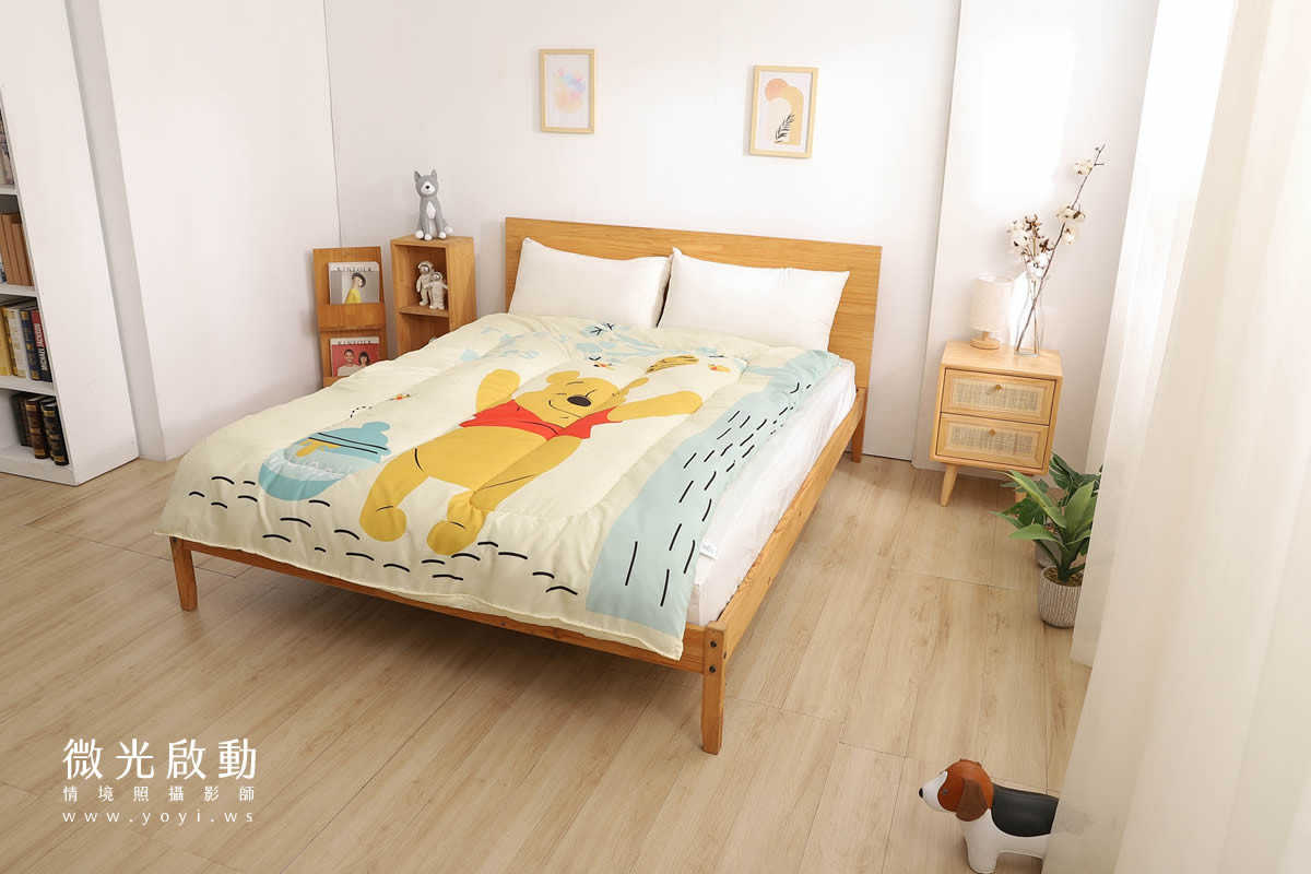 卡通聯名寢具攝影｜角落生物圖騰暖暖被情境攝影｜床的嫁紗 55