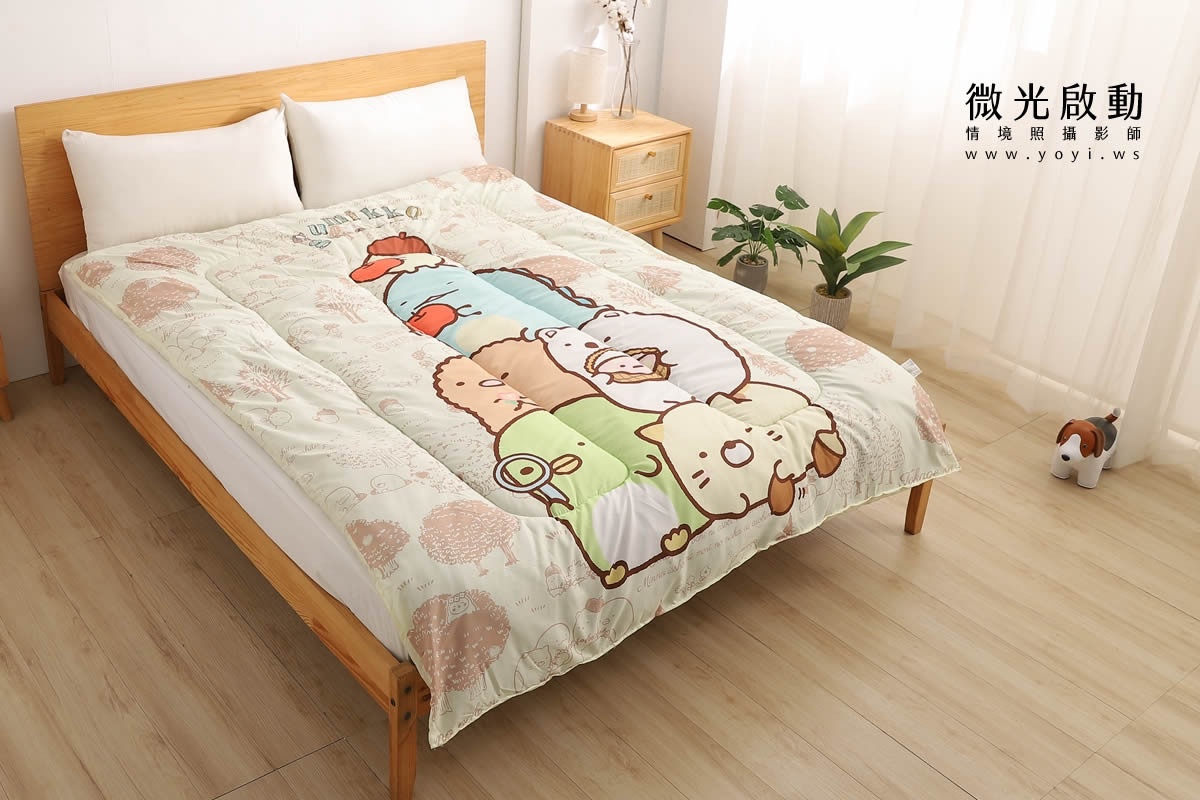 卡通聯名寢具攝影｜角落生物圖騰暖暖被情境攝影｜床的嫁紗 57
