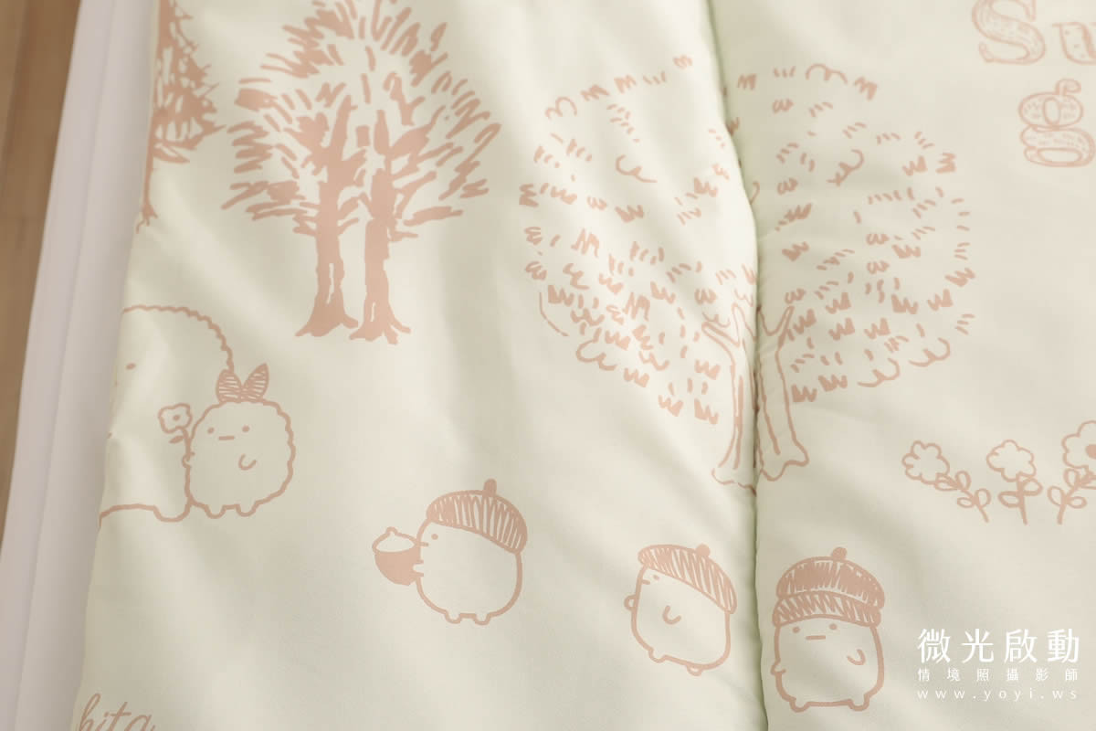 卡通聯名寢具攝影｜角落生物圖騰暖暖被情境攝影｜床的嫁紗 59