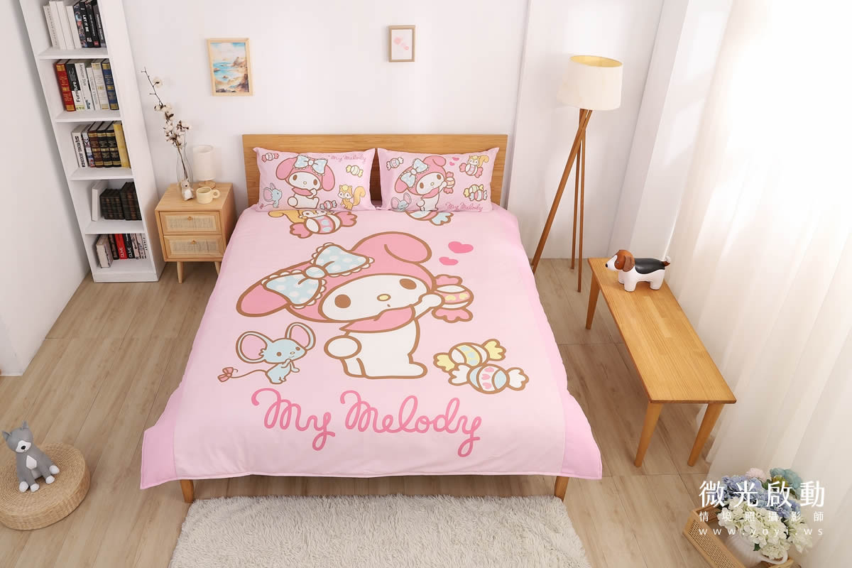 寢具商品攝影｜美樂蒂寢具攝影雙人床包情境攝影｜床的嫁紗 3