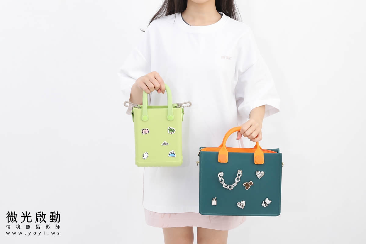 服飾配件商品攝影｜多色系居家拖鞋與包包生活感情境攝影｜太松鞋業 3