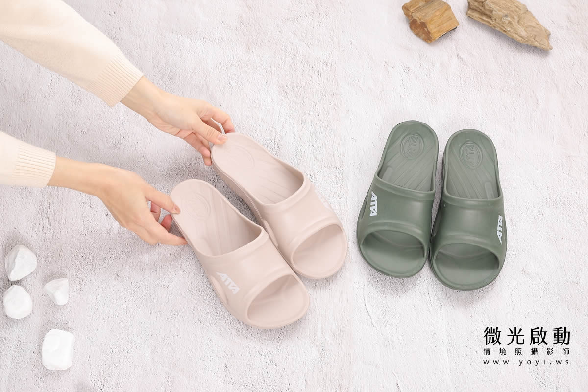 服飾配件商品攝影｜多色系居家拖鞋與包包生活感情境攝影｜太松鞋業 13