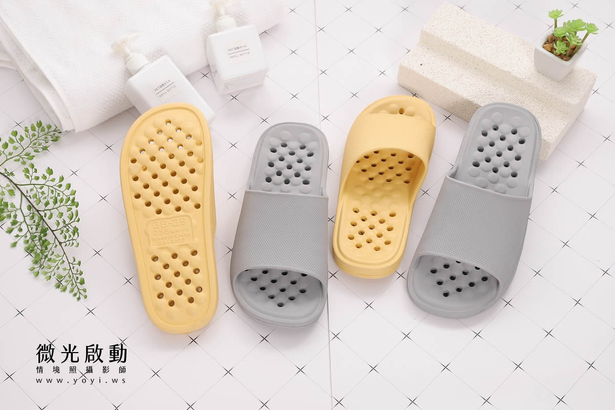 服飾配件商品攝影｜多色系居家拖鞋與包包生活感情境攝影｜太松鞋業 19