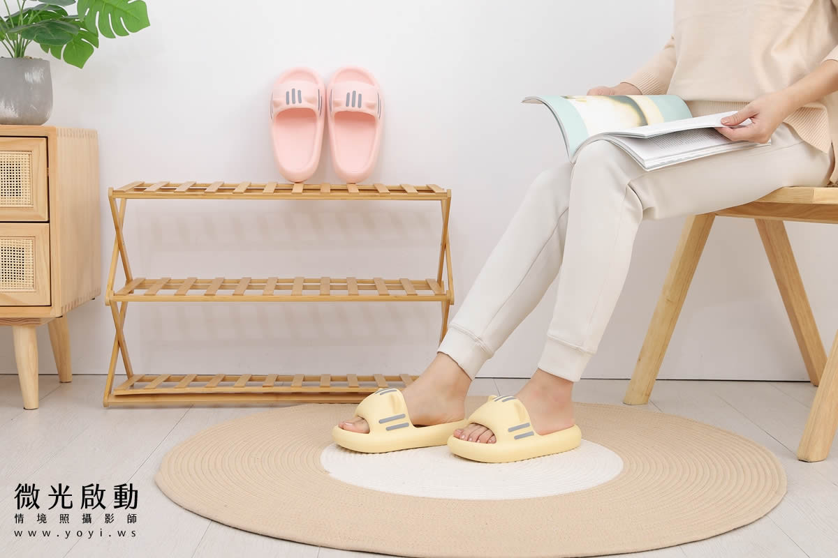 服飾配件商品攝影｜多色系居家拖鞋與包包生活感情境攝影｜太松鞋業 59