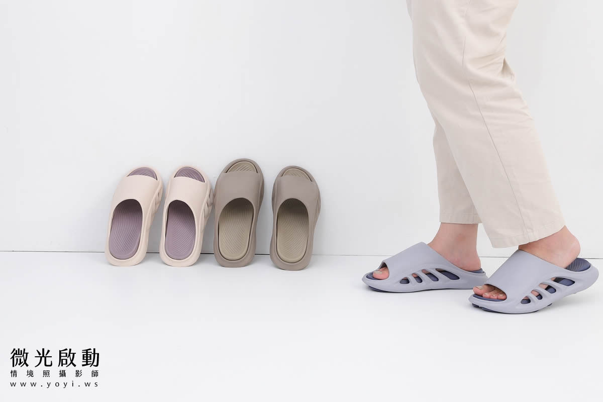服飾配件商品攝影｜多色系居家拖鞋與包包生活感情境攝影｜太松鞋業 117
