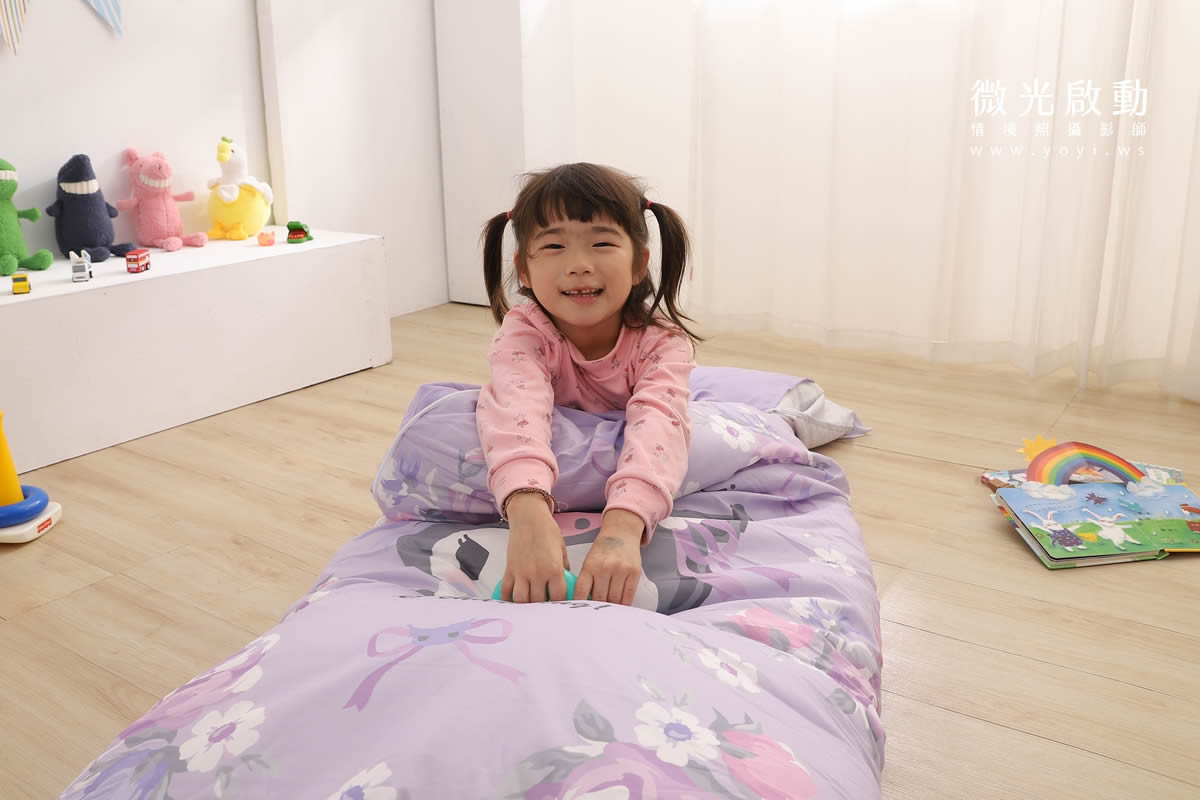 兒童寢具攝影｜庫洛米童趣造型寢具情境攝影｜銘詳 91
