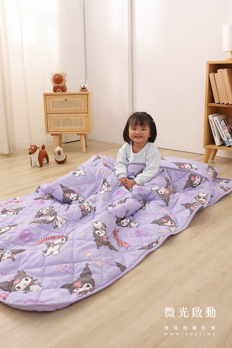 兒童寢具攝影｜庫洛米童趣造型寢具情境攝影｜銘詳 123