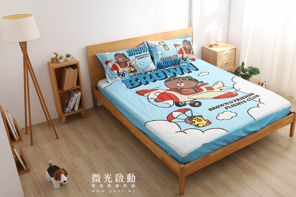 卡通聯名寢具攝影｜角落生物溫暖甜夢雙人床包情境攝影｜銘詳國際有限公司 5