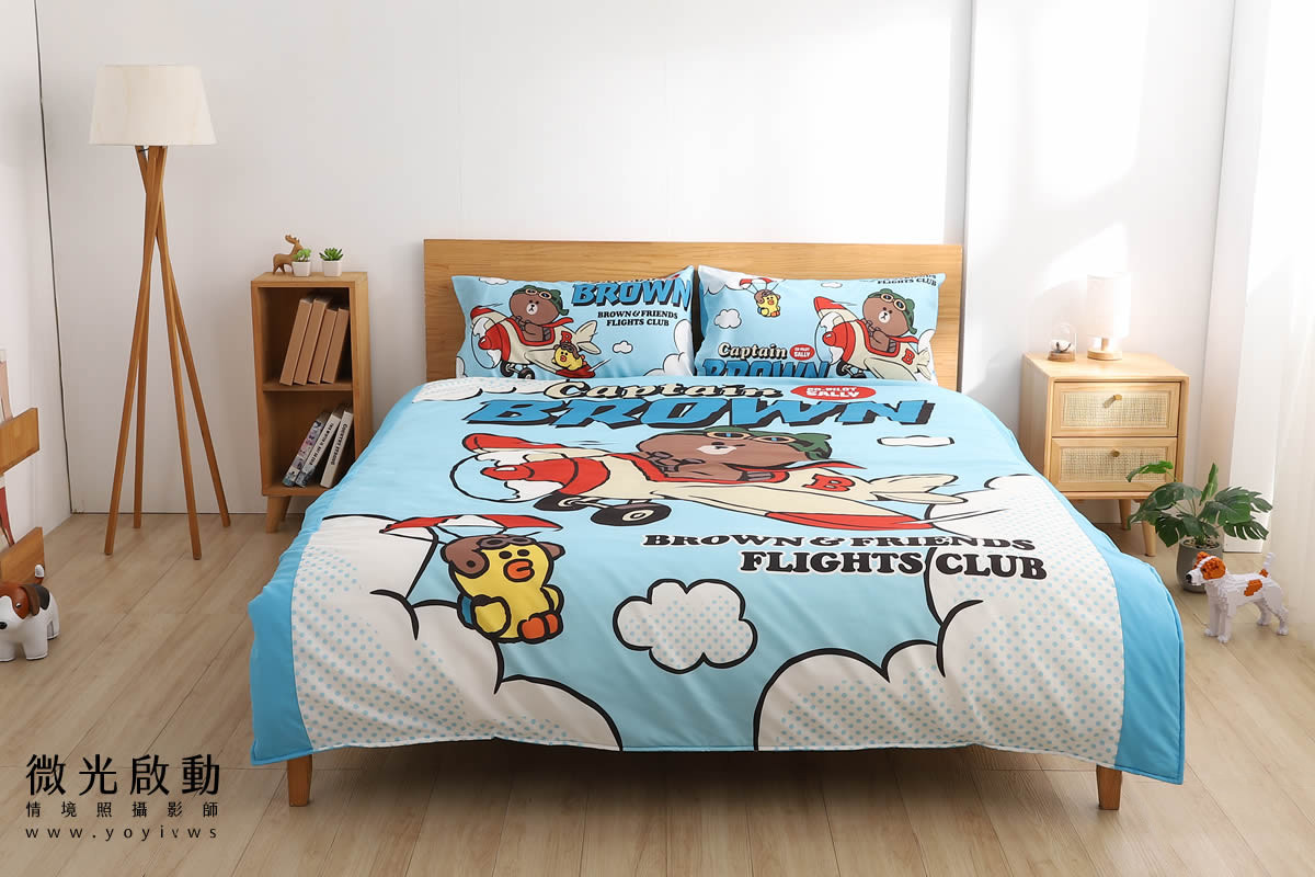 卡通聯名寢具攝影｜角落生物溫暖甜夢雙人床包情境攝影｜銘詳國際有限公司 11