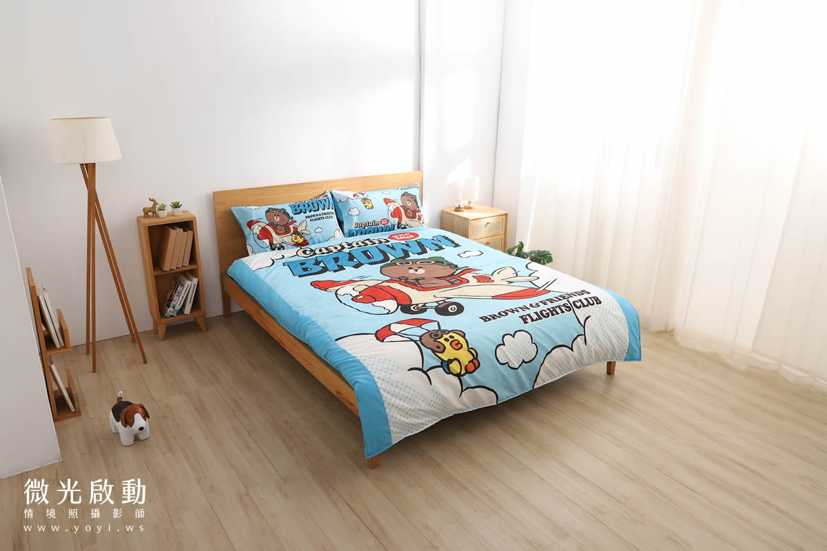 卡通聯名寢具攝影｜角落生物溫暖甜夢雙人床包情境攝影｜銘詳國際有限公司 21