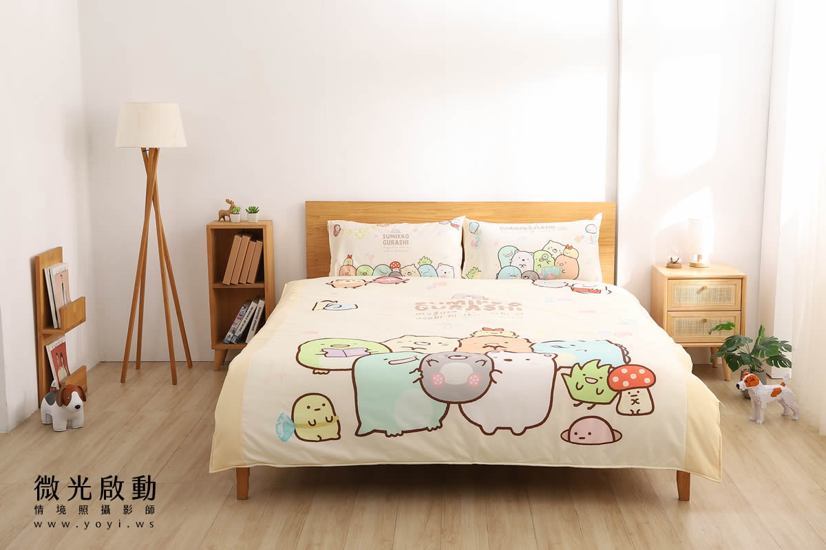 卡通聯名寢具攝影｜角落生物溫暖甜夢雙人床包情境攝影｜銘詳國際有限公司 23
