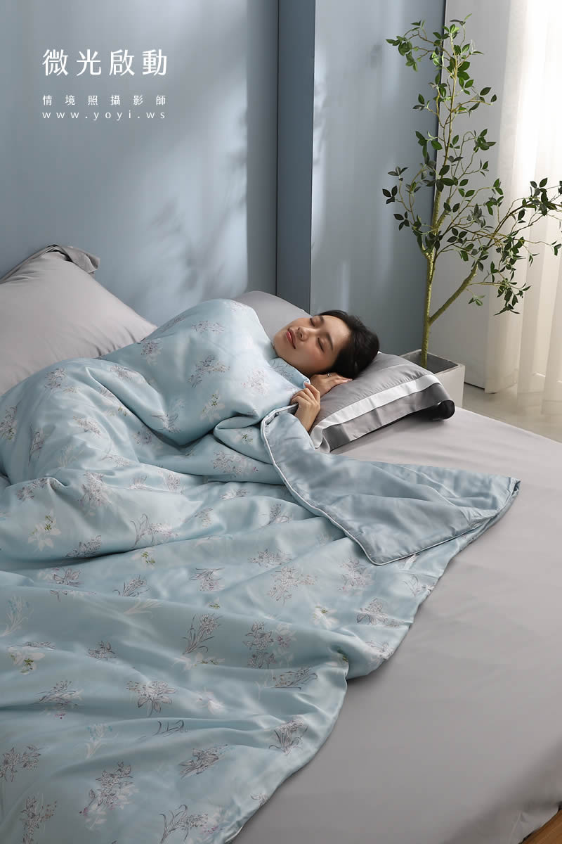 品牌羽絨被攝影｜合隆羽藏粉色輕柔羽絨被模特兒情境攝影｜合隆羽藏 9