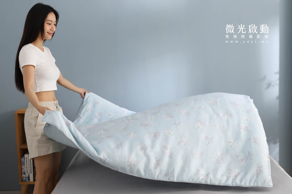品牌羽絨被攝影｜合隆羽藏粉色輕柔羽絨被模特兒情境攝影｜合隆羽藏 19