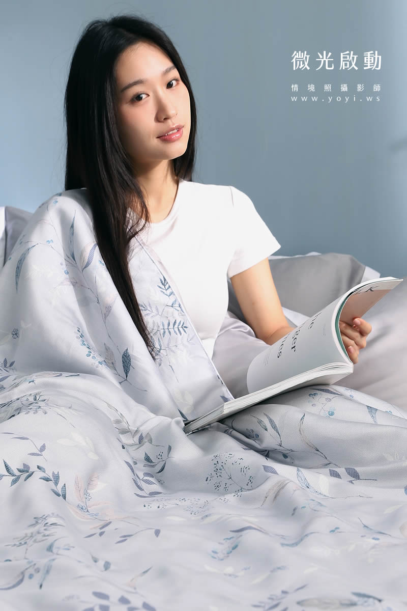 品牌羽絨被攝影｜合隆羽藏粉色輕柔羽絨被模特兒情境攝影｜合隆羽藏 35