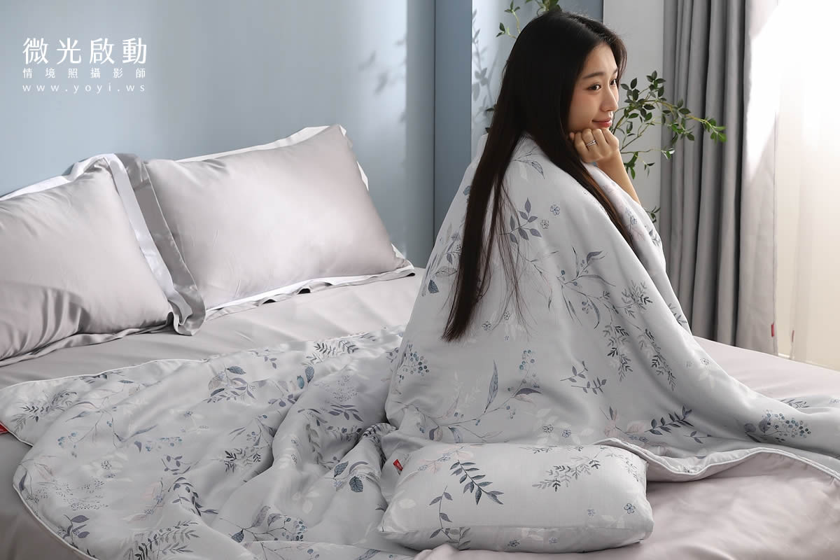 品牌羽絨被攝影｜合隆羽藏粉色輕柔羽絨被模特兒情境攝影｜合隆羽藏 59
