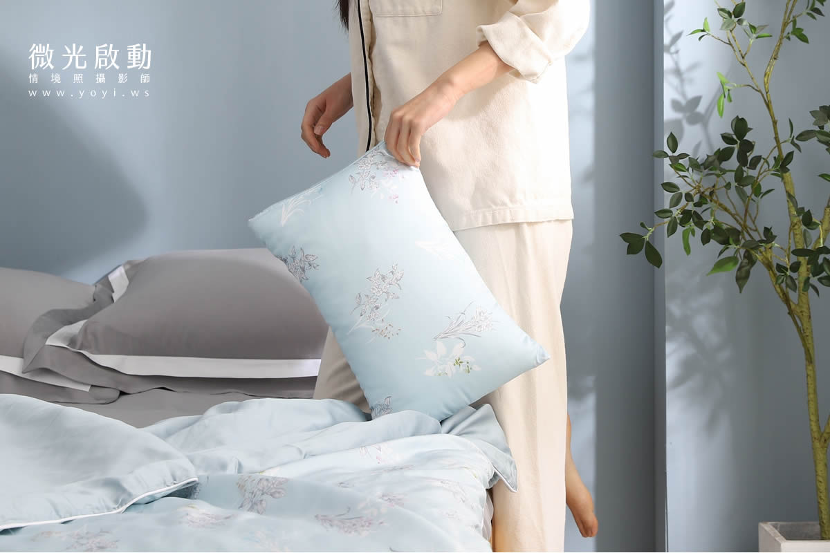 品牌羽絨被攝影｜合隆羽藏粉色輕柔羽絨被模特兒情境攝影｜合隆羽藏 63