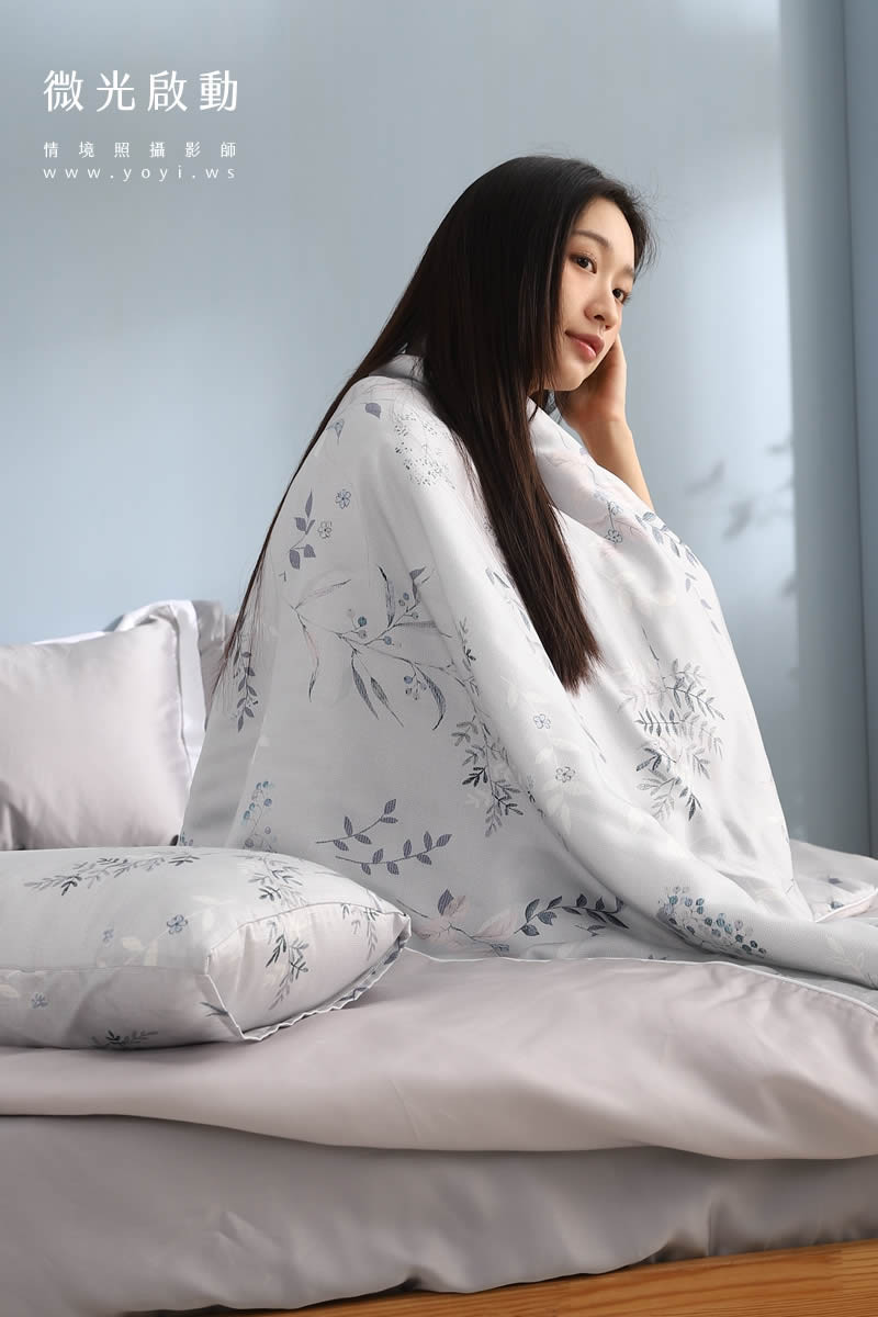 品牌羽絨被攝影｜合隆羽藏粉色輕柔羽絨被模特兒情境攝影｜合隆羽藏 107