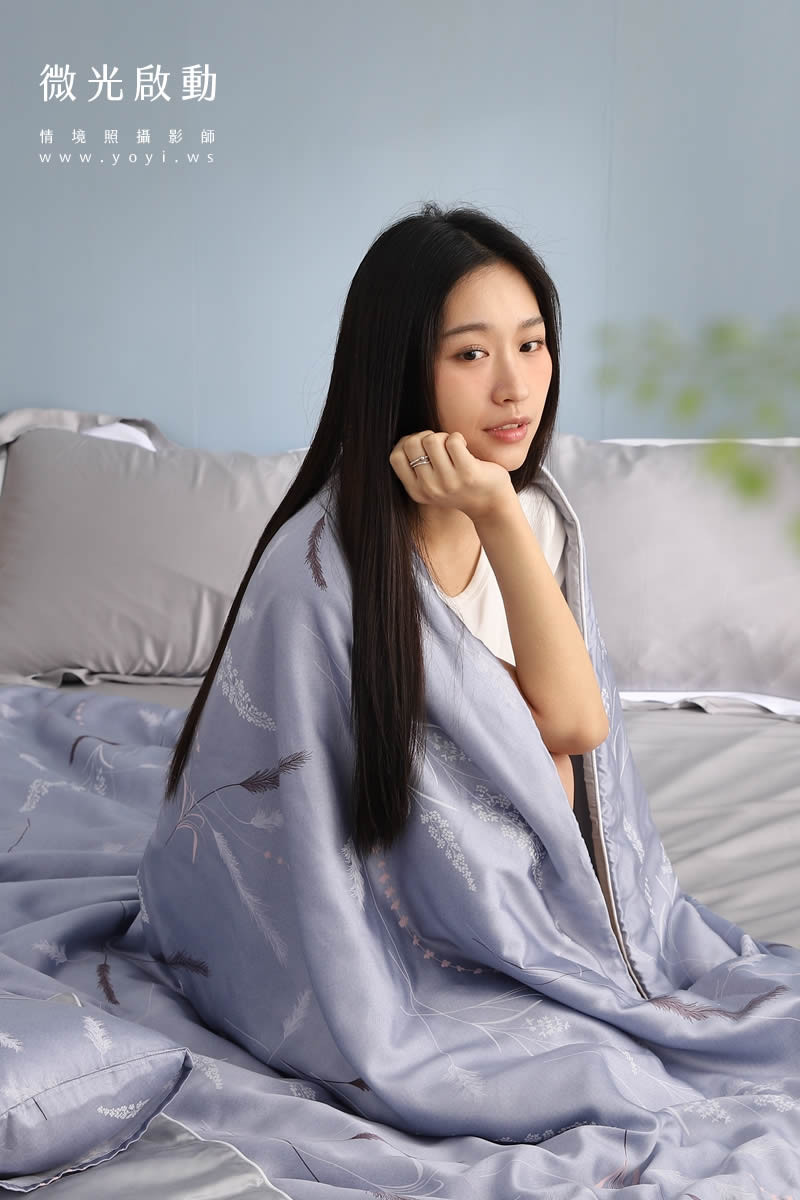 品牌羽絨被攝影｜合隆羽藏粉色輕柔羽絨被模特兒情境攝影｜合隆羽藏 111