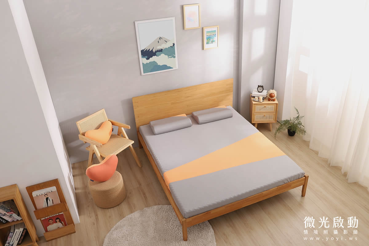 床墊商品攝影｜高支撐機能床墊明亮臥室情境攝影｜恬楉股份有限公司 19