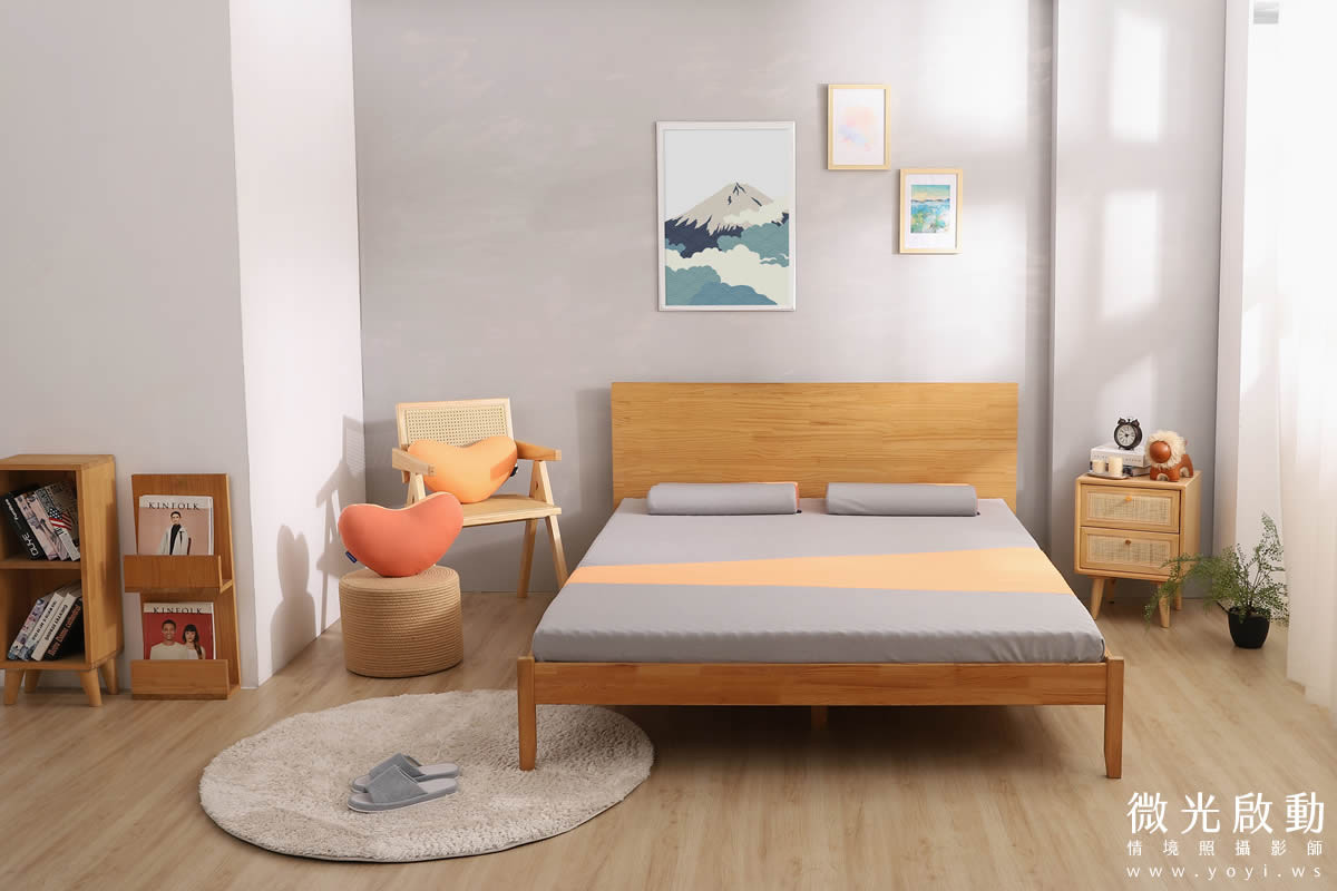 床墊商品攝影｜高支撐機能床墊明亮臥室情境攝影｜恬楉股份有限公司 27